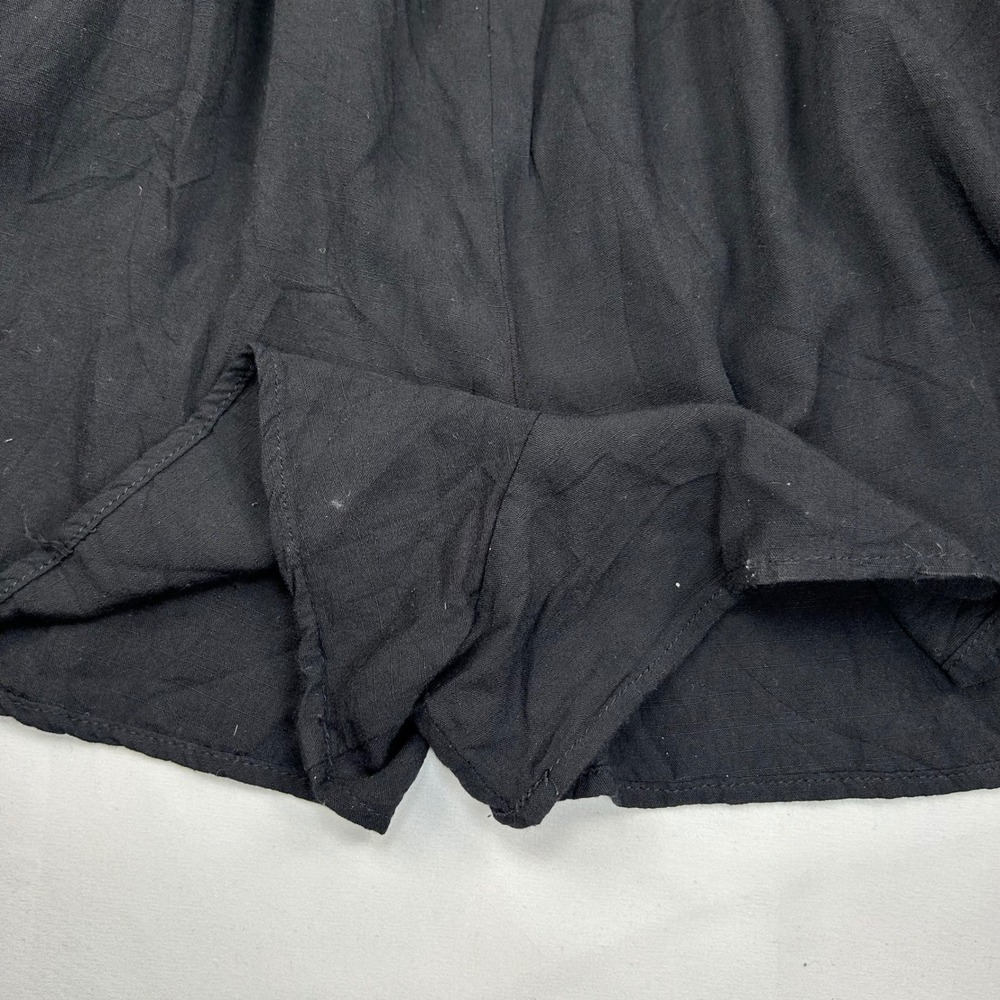 One Clothing Los Angeles Womens Black Wrap Front Romper Side Tie Pocket Large - Picture 12 of 14